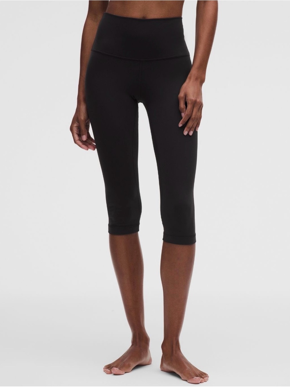 lululemon athletica high rise crop 17” - black